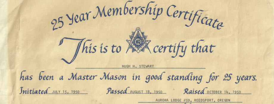 Masonic Cert